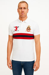 Men’s white Embroided Polo Tee